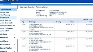 Cara Cetak Rekening Koran Bank BCA
